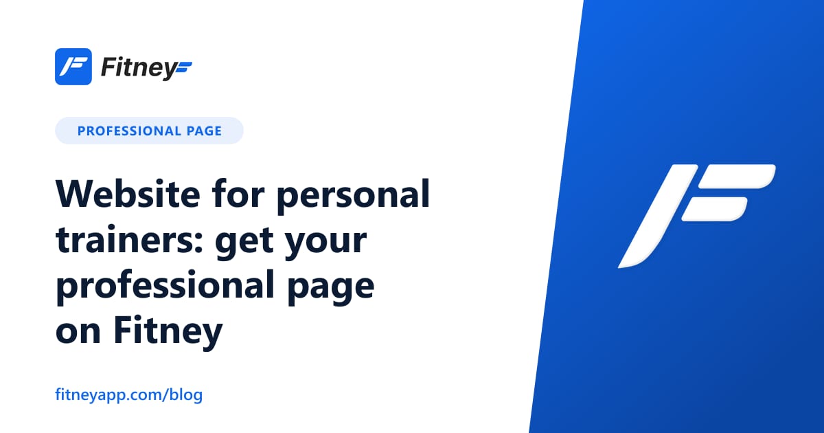 Website for personal trainers: get your professional page on Fitney